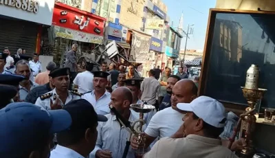 رفع 30 حاله إزالة فورية و 52 حاله ضبط خلال حملة مكبرة للإشغالات بالمنوفية