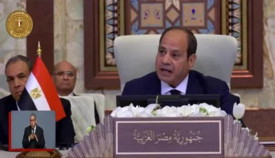 الرئيس السيسى: سنقف جميعًا صفًا واحدًا دفاعًا عن الحقوق العربية والإسلامية
