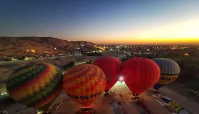 سرعة الرياح الشديدة بالأقصر تتسبب فى منع رحلات البالون الطائر من التحليق في سماء الأقصر