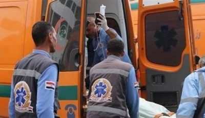 إصابة 10 أشخاص في انقلاب ميكروباص على الطريق الزراعي بالبحيرة