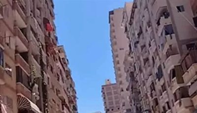 مكون من 21 طابقًا.. محافظة الإسكندرية تقرر إخلاء العقار المائل استعدادًا لإزالة الأدوار المخالفة