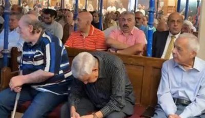 أسرة لطفي لبيب تقيم قداس الأربعين على روحه بكنيسة مارمرقس في مصر الجديدة