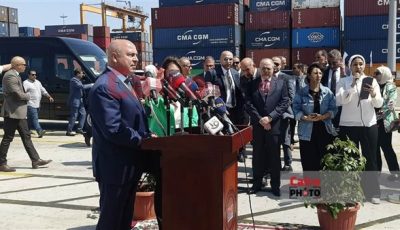وزير النقل والسفيرة الأمريكية يعلنان تدشين استثمارات جديدة من ميناء الإسكندرية