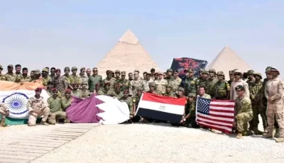 أنشطة مكثفة للتدريب “النجم الساطع – 2025” وتنفيذ قفز حر مظلي بمنطقة الأهرامات