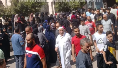 أهالي محلة أبو علي يشيعون جثمان سيدة ضحية زوجها