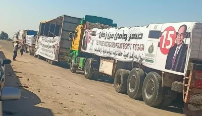 أهالى الحسينية بالشرقية يطلقون قافلة “زاد العزة” دعما لغزة
