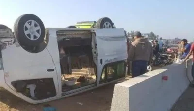 إصابة 4 أشخاص في حادث تصادم سيارتين بطريق مطروح الإسكندرية … أسماء