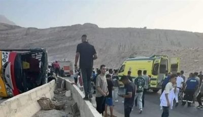 تفاصيل مصرع وإصابة 6 طلاب بجامعة الجلالة في تصادم ميكروباص مع سيارة نقل أعلى محور 30 يونيو